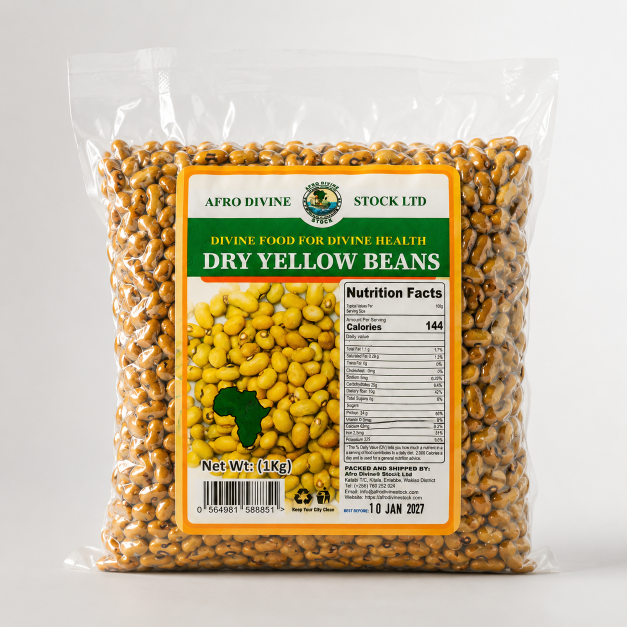Afro Divine — Dry Yellow Beans / Haricots Jaunes secs