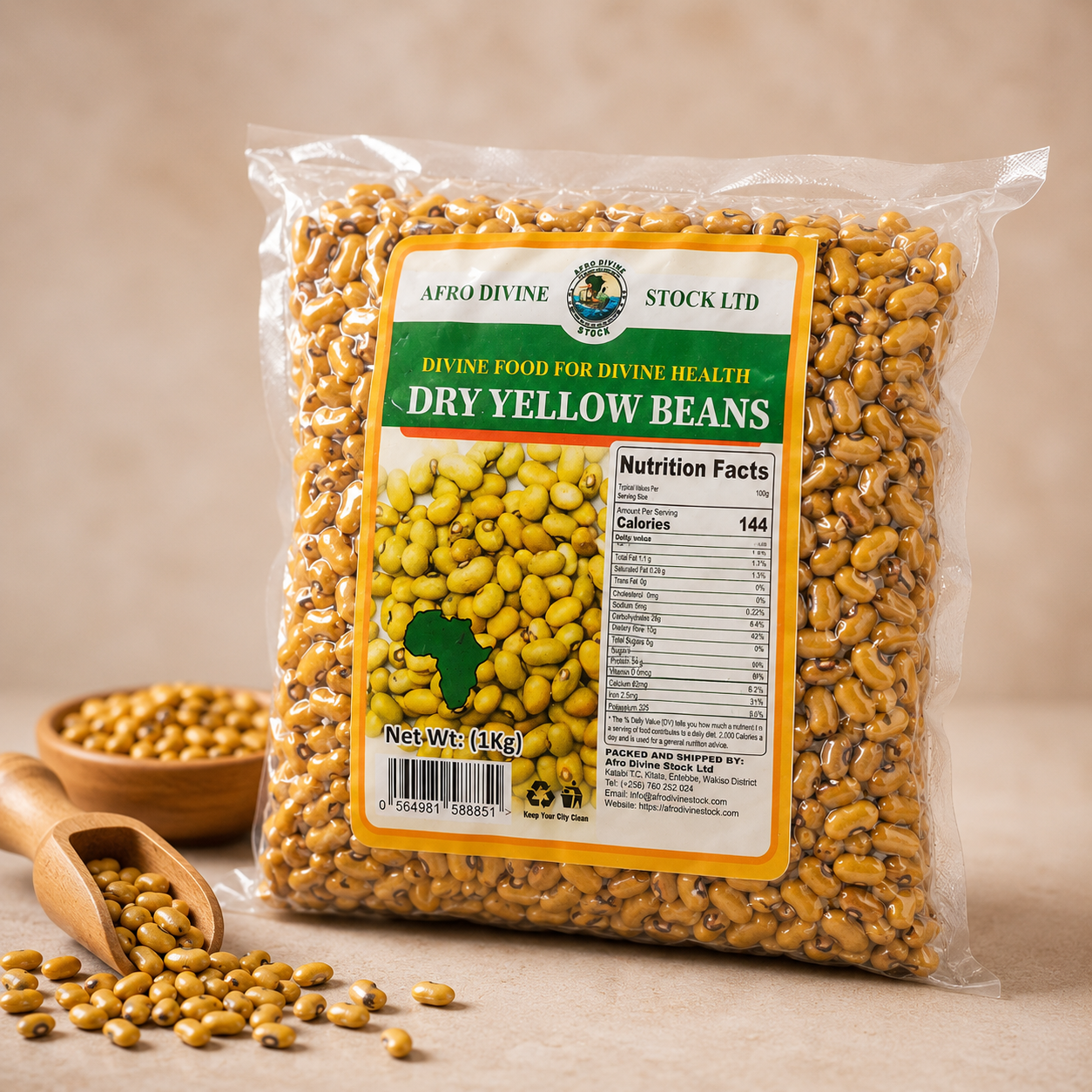 Afro Divine — Dry Yellow Beans / Haricots Jaunes secs