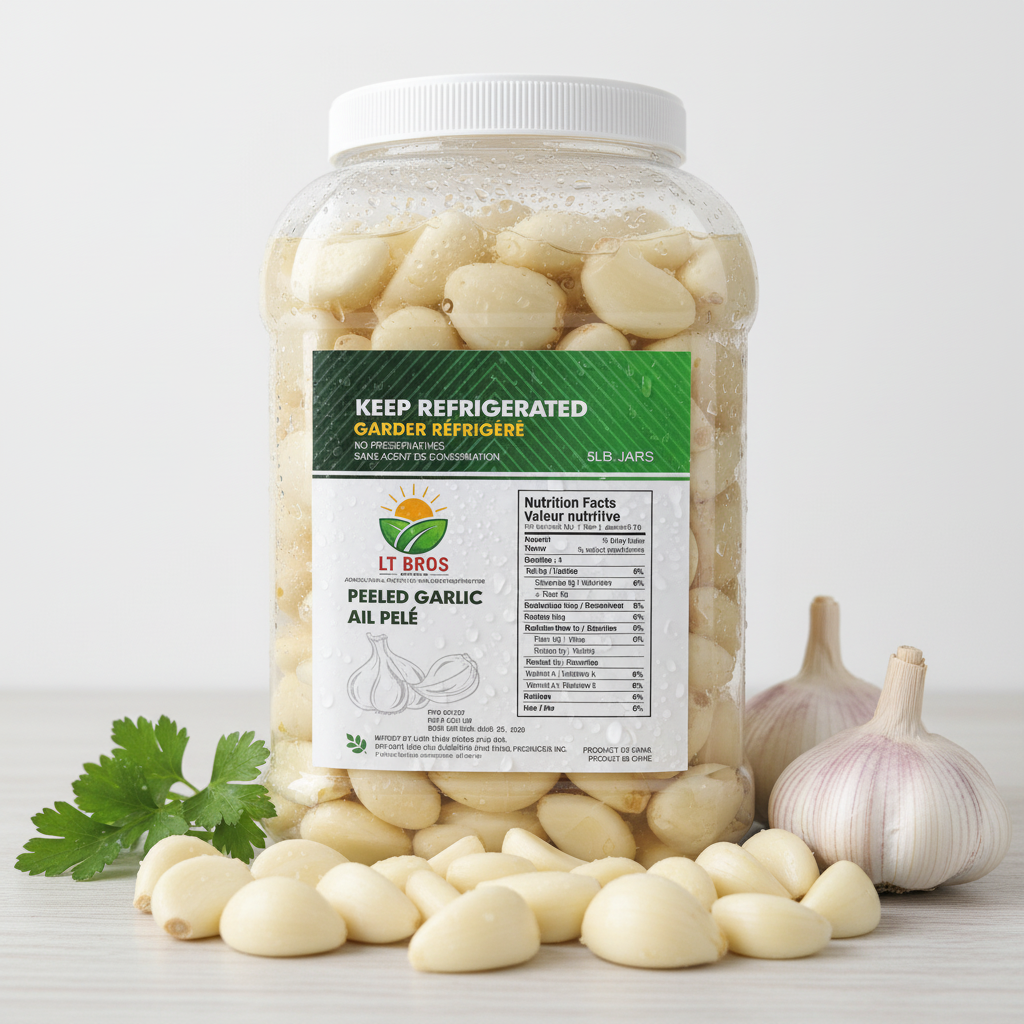 Ail Pelé LT Bros — Pot 5 lb (Réfrigéré)