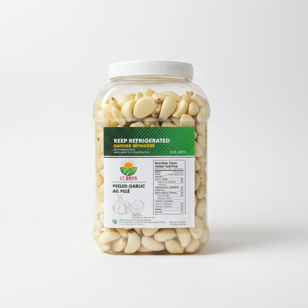 Ail Pelé LT Bros — Pot 5 lb (Réfrigéré)