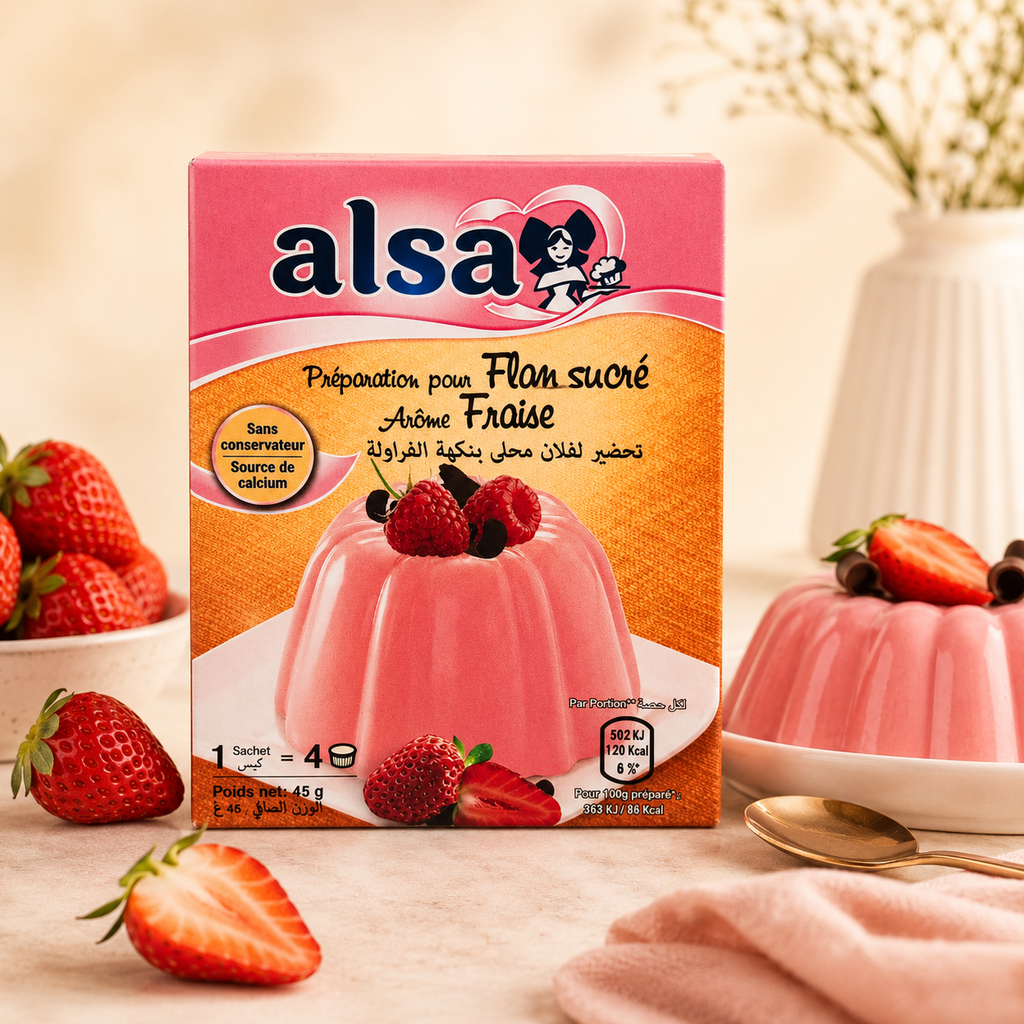 Alsa — Flan Sucré Fraise