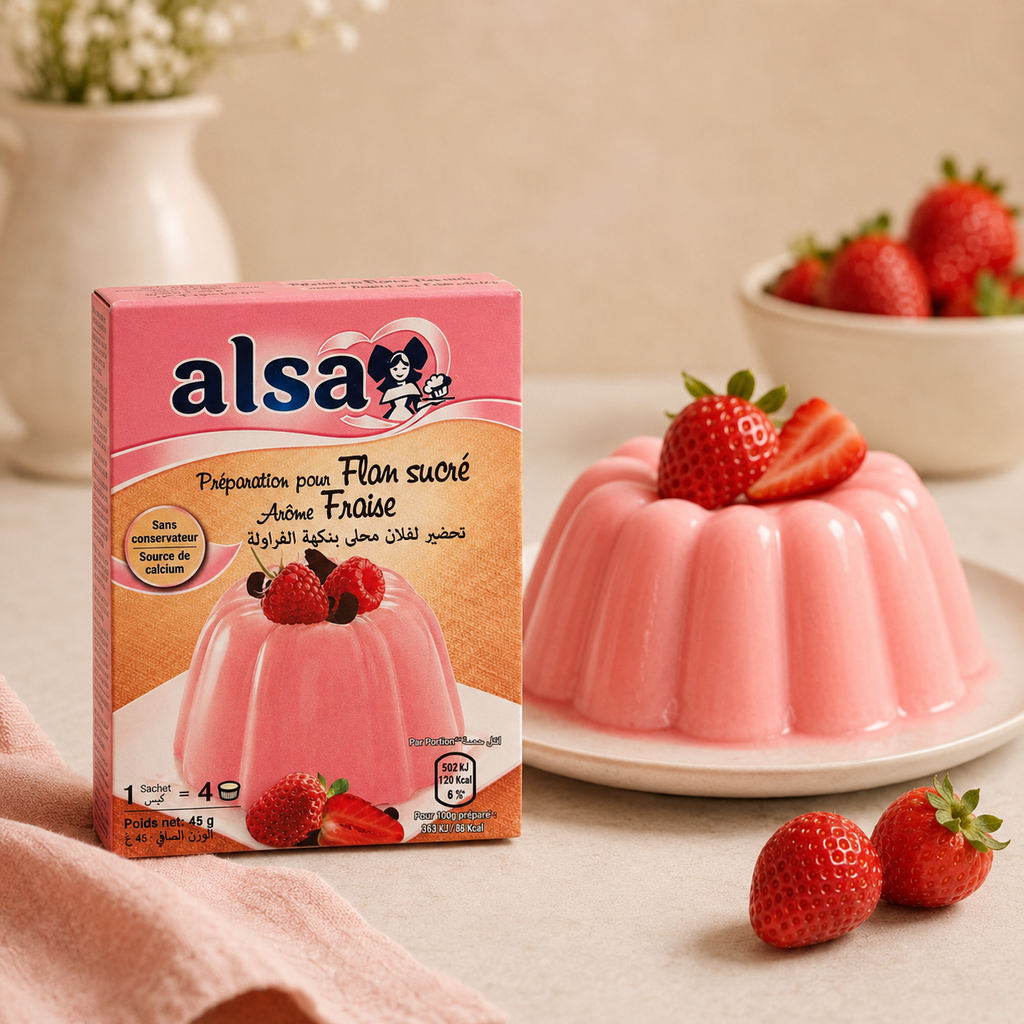 Alsa — Flan Sucré Fraise