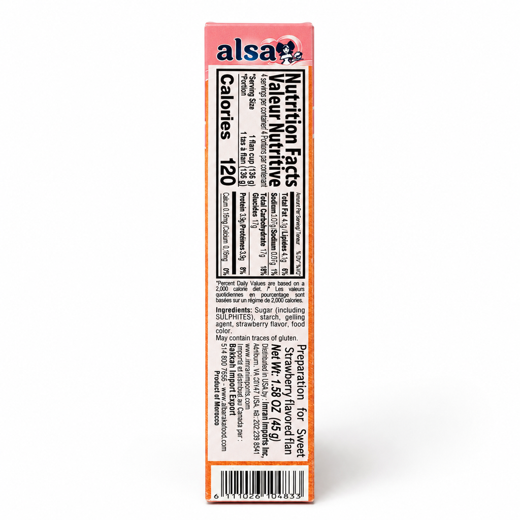 Alsa — Flan Sucré Fraise