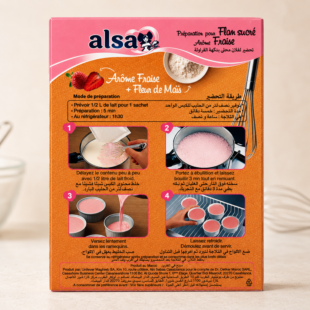 Alsa — Flan Sucré Fraise