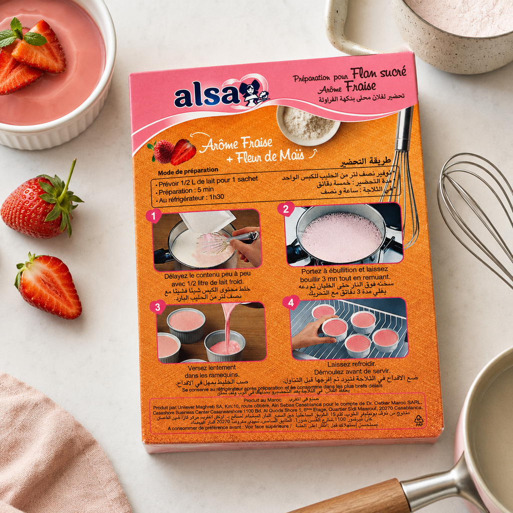 Alsa — Flan Sucré Fraise