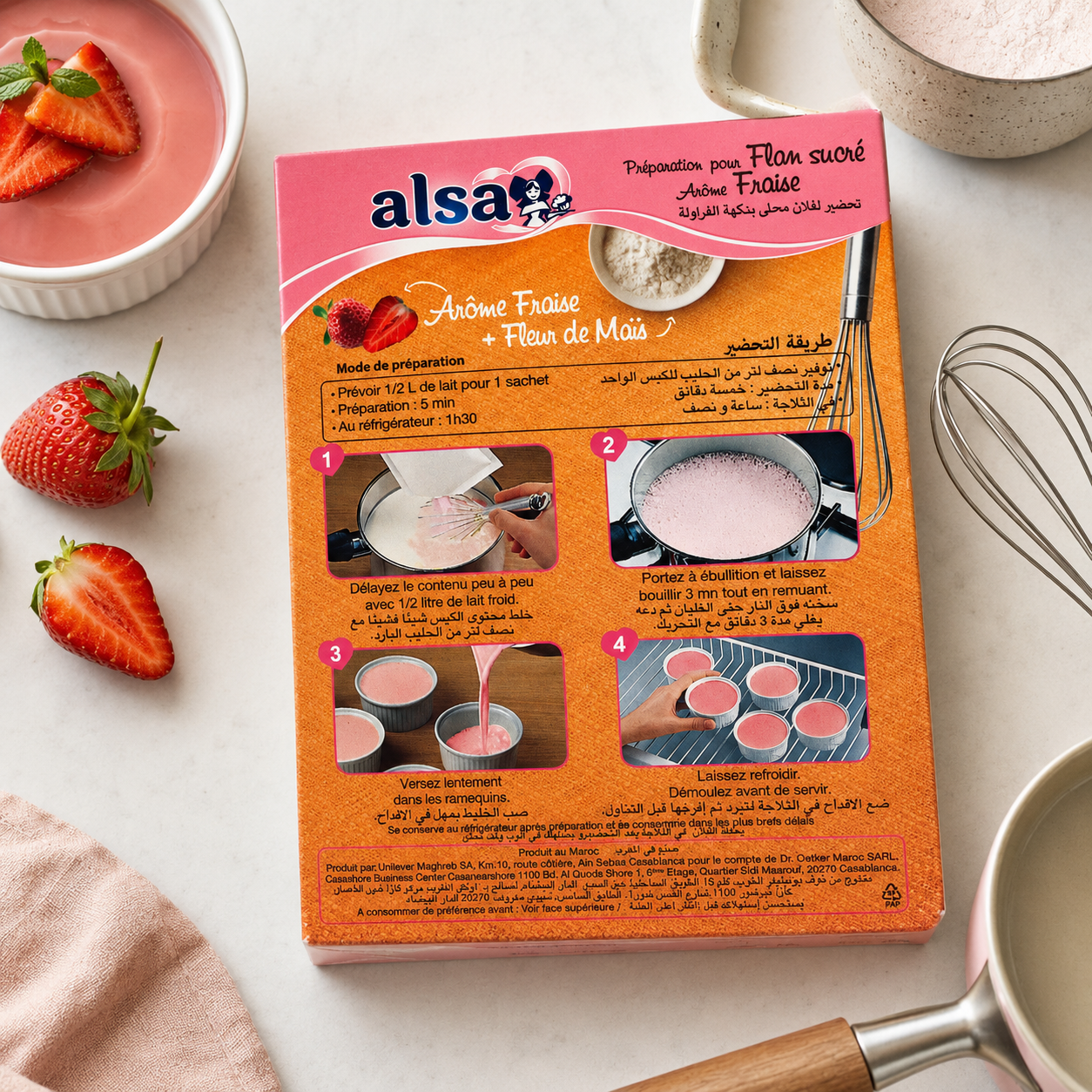 Alsa — Flan Sucré Fraise