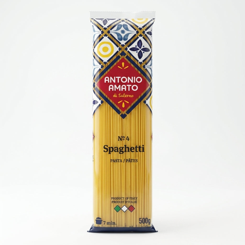 Antonio Amato Spaghetti N°4 500 g — packshot fond blanc