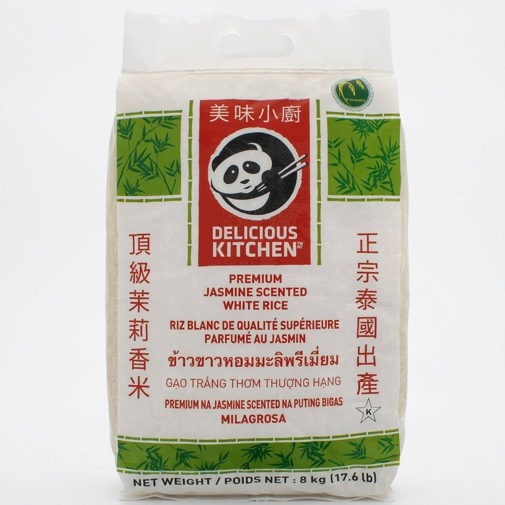 Delicious Kitchen Riz jasmin 8 kg — packshot fond blanc