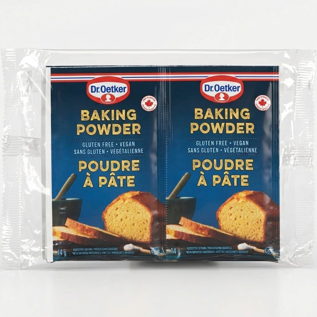 Dr. Oetker Baking Powder — packshot fond blanc