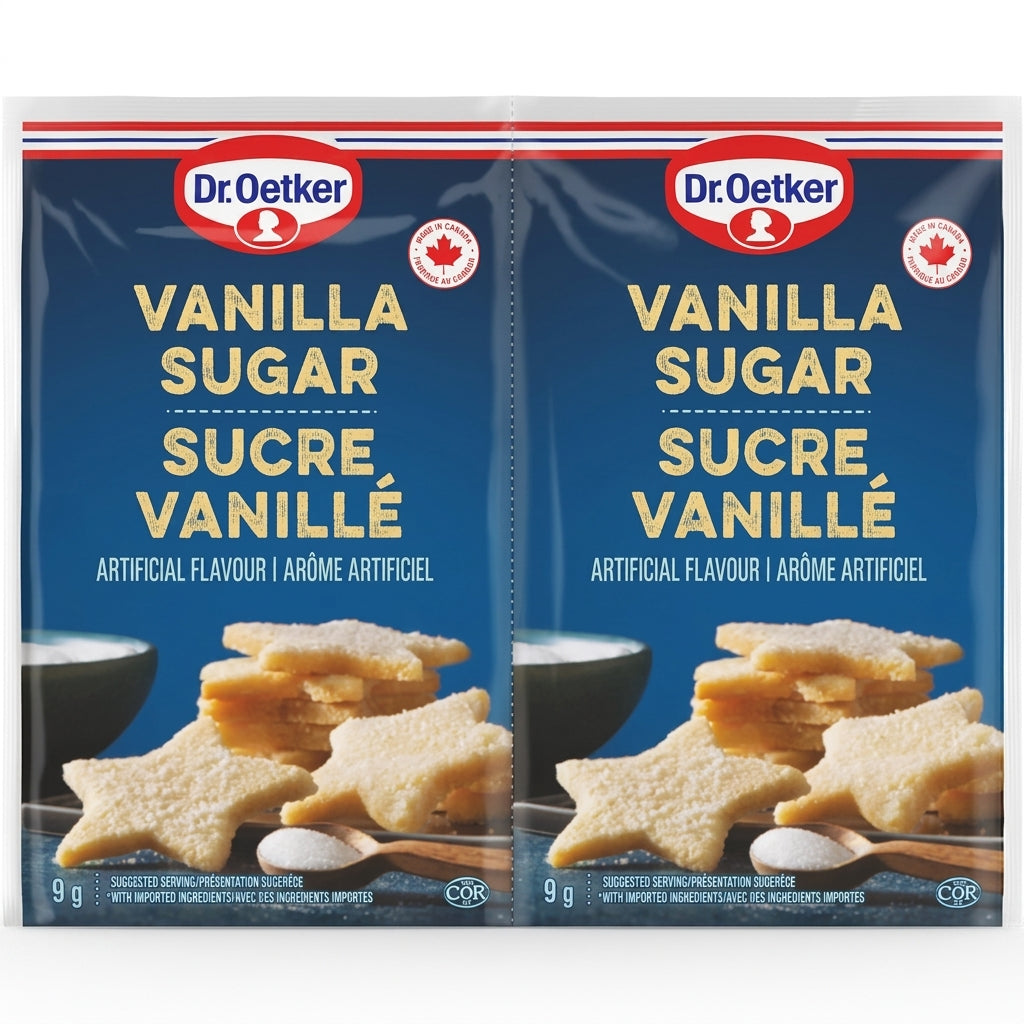 Dr. Oetker Sucre vanillé — packshot fond blanc