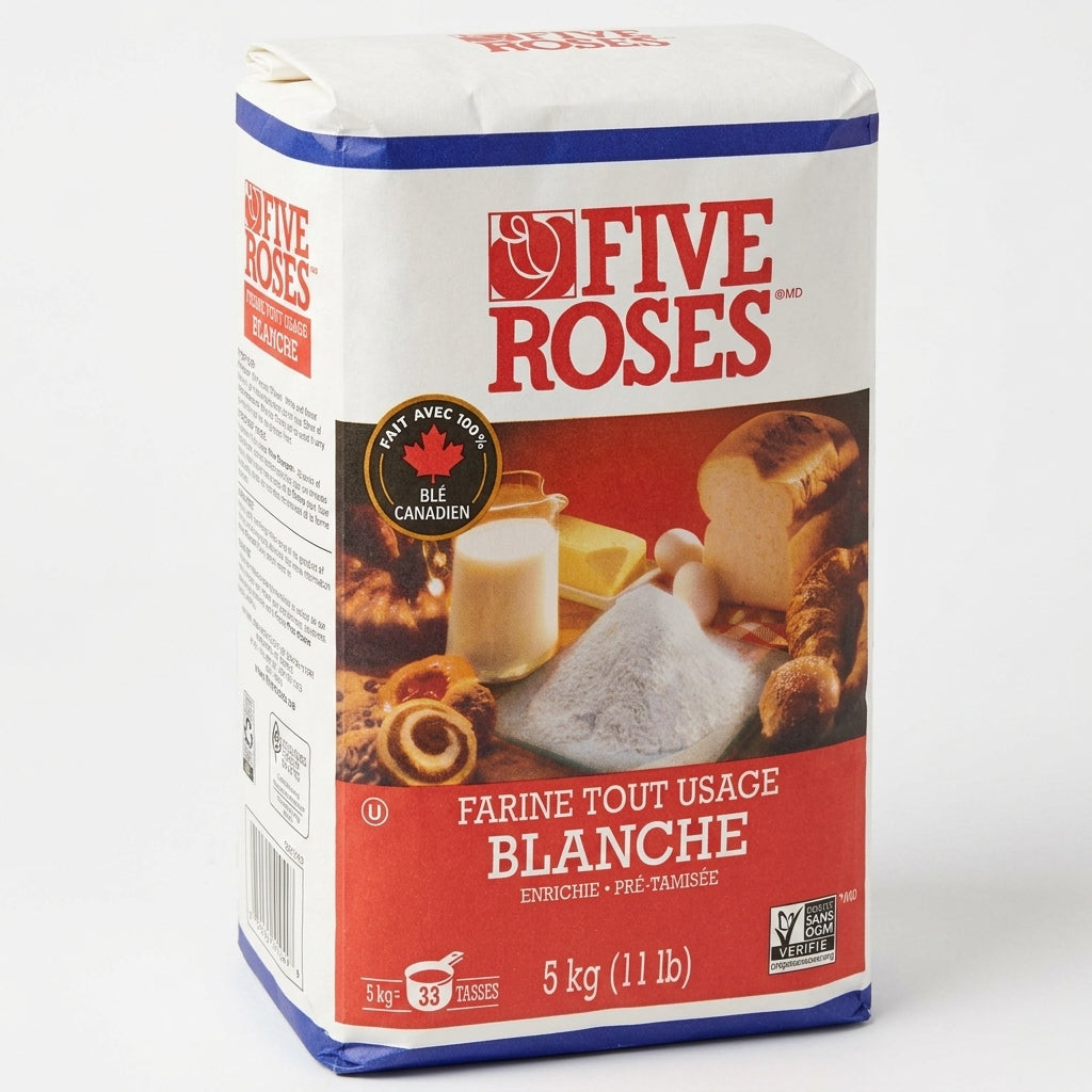 Five Roses Farine 5 kg — packshot fond blanc
