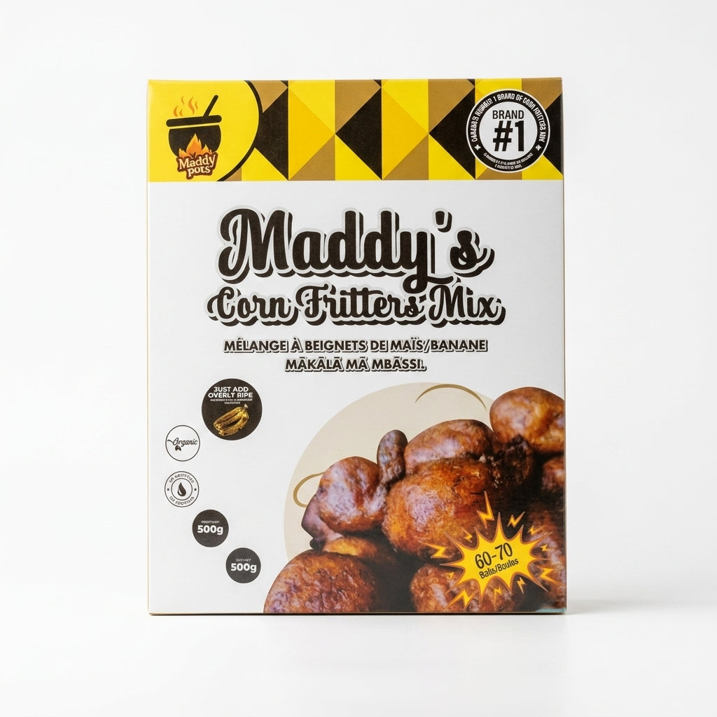 Maddy's Corn Fritters Mix 500 g — packshot fond blanc