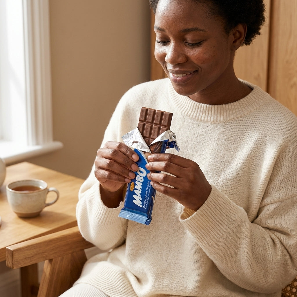 Mambo Chocolat barre — femme en cuisine