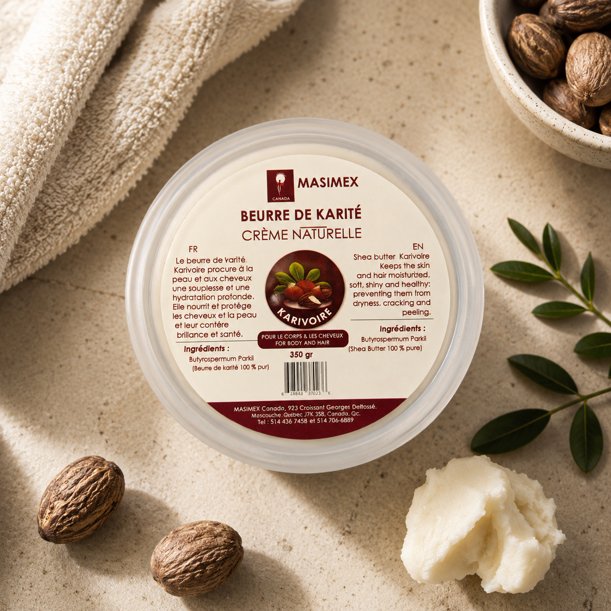 Masimex Karivoire — Beurre de karité 100 % pur