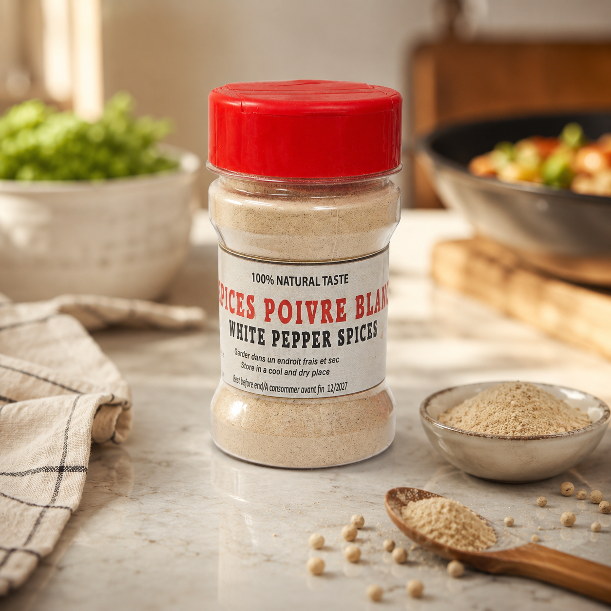 NOUDAF — Poivre Blanc Moulu (bouteille)