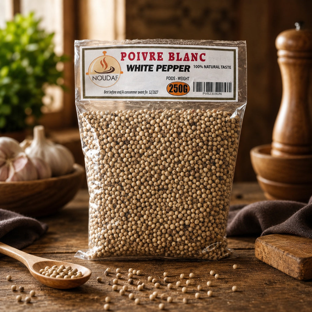NOUDAF — 100 % NATURAL TASTE — Poivre Blanc en grains