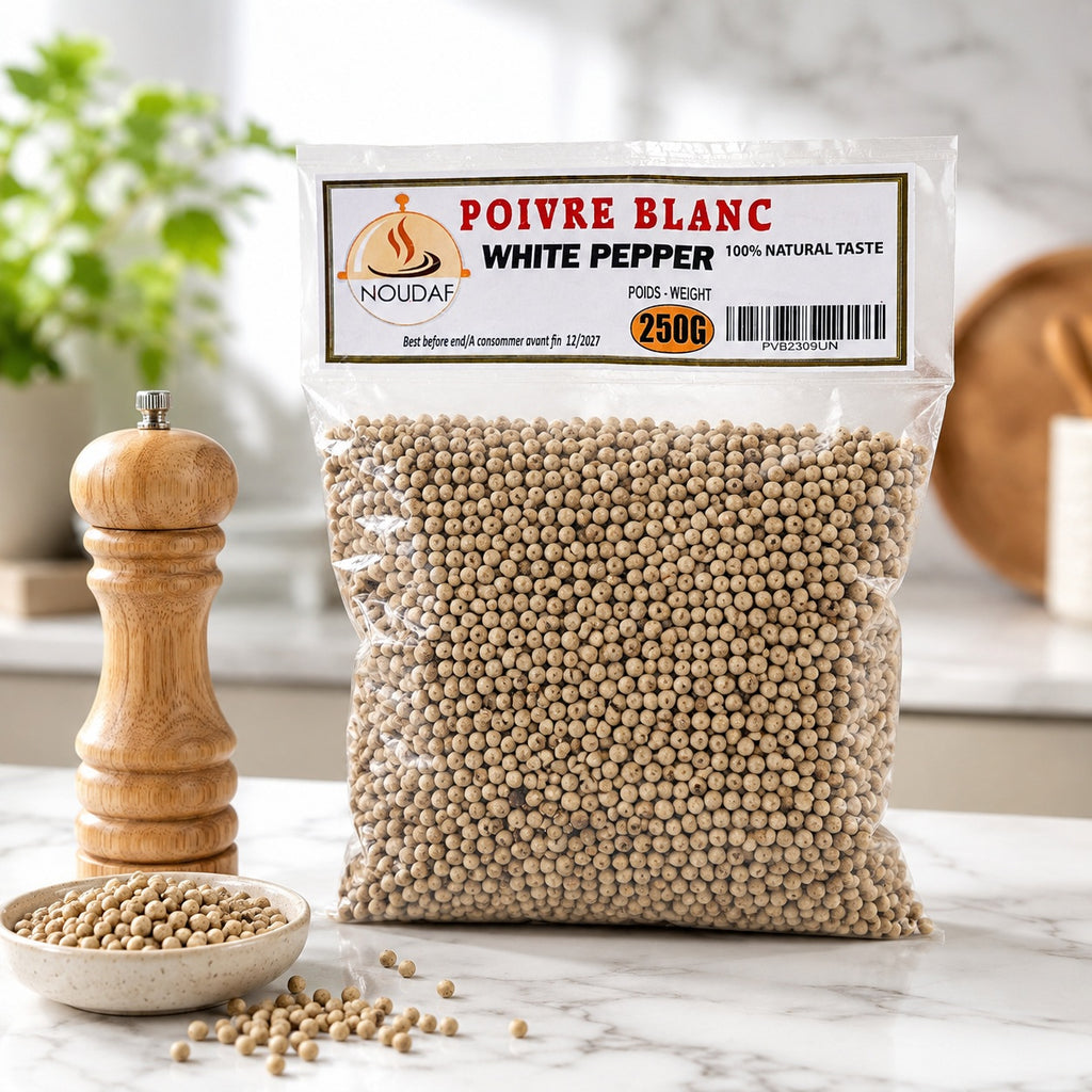 NOUDAF — 100 % NATURAL TASTE — Poivre Blanc en grains