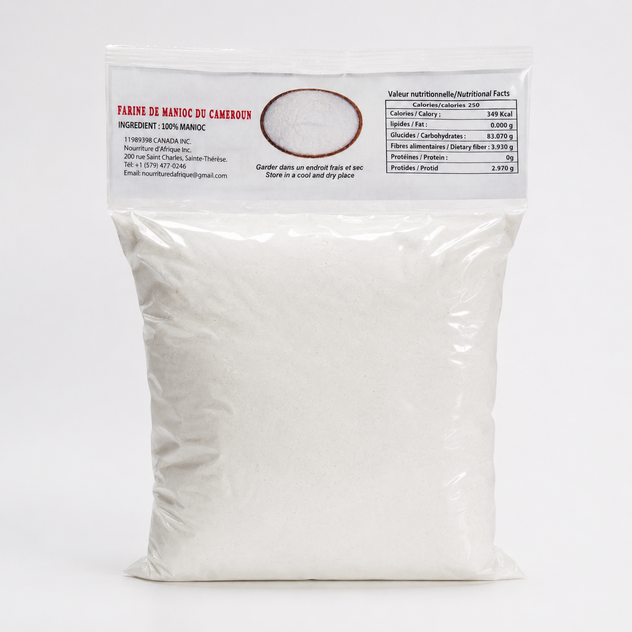 Nourriture d'Afrique — Farine de Manioc