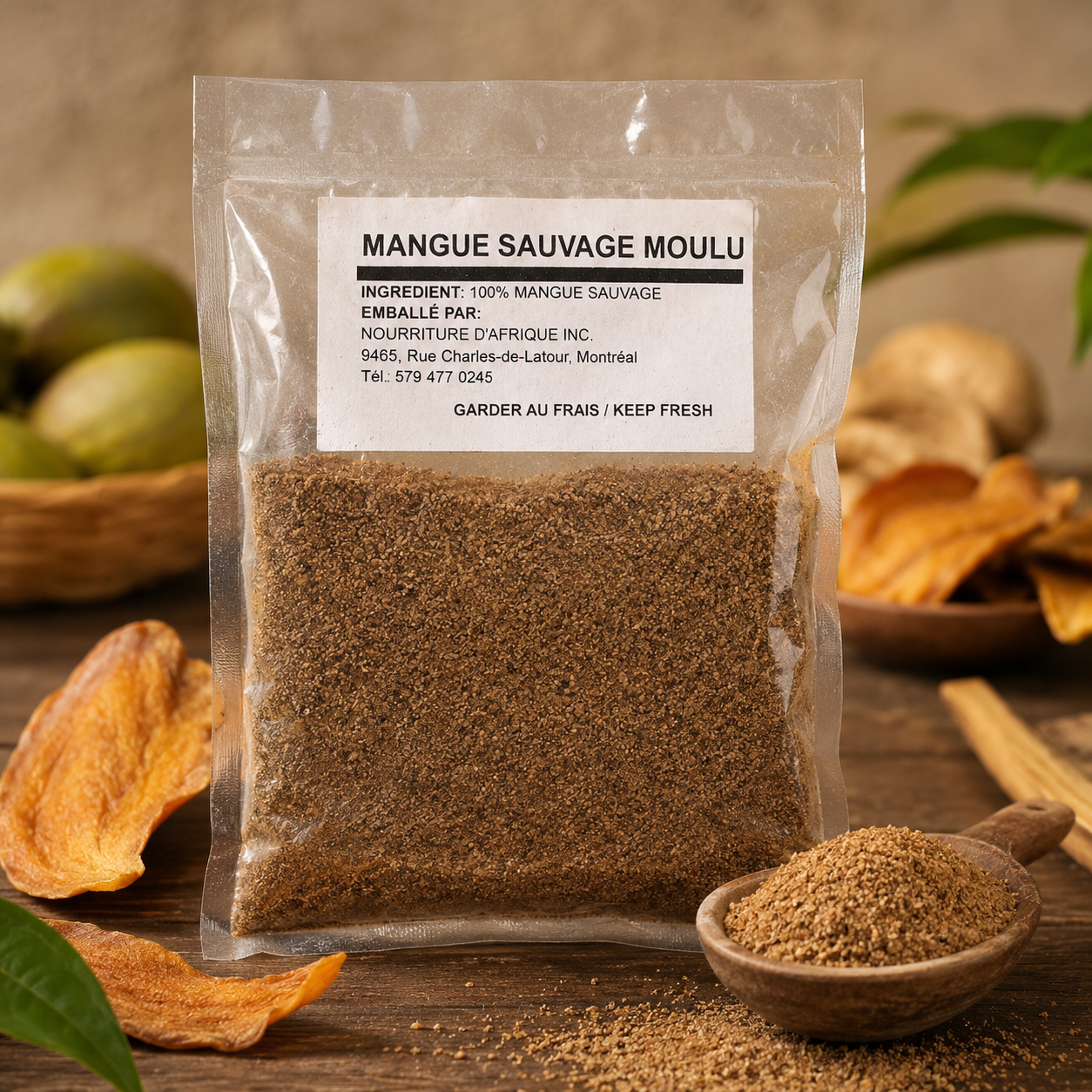 Nourriture d'Afrique — Mangue Sauvage moulue (Ogbono)