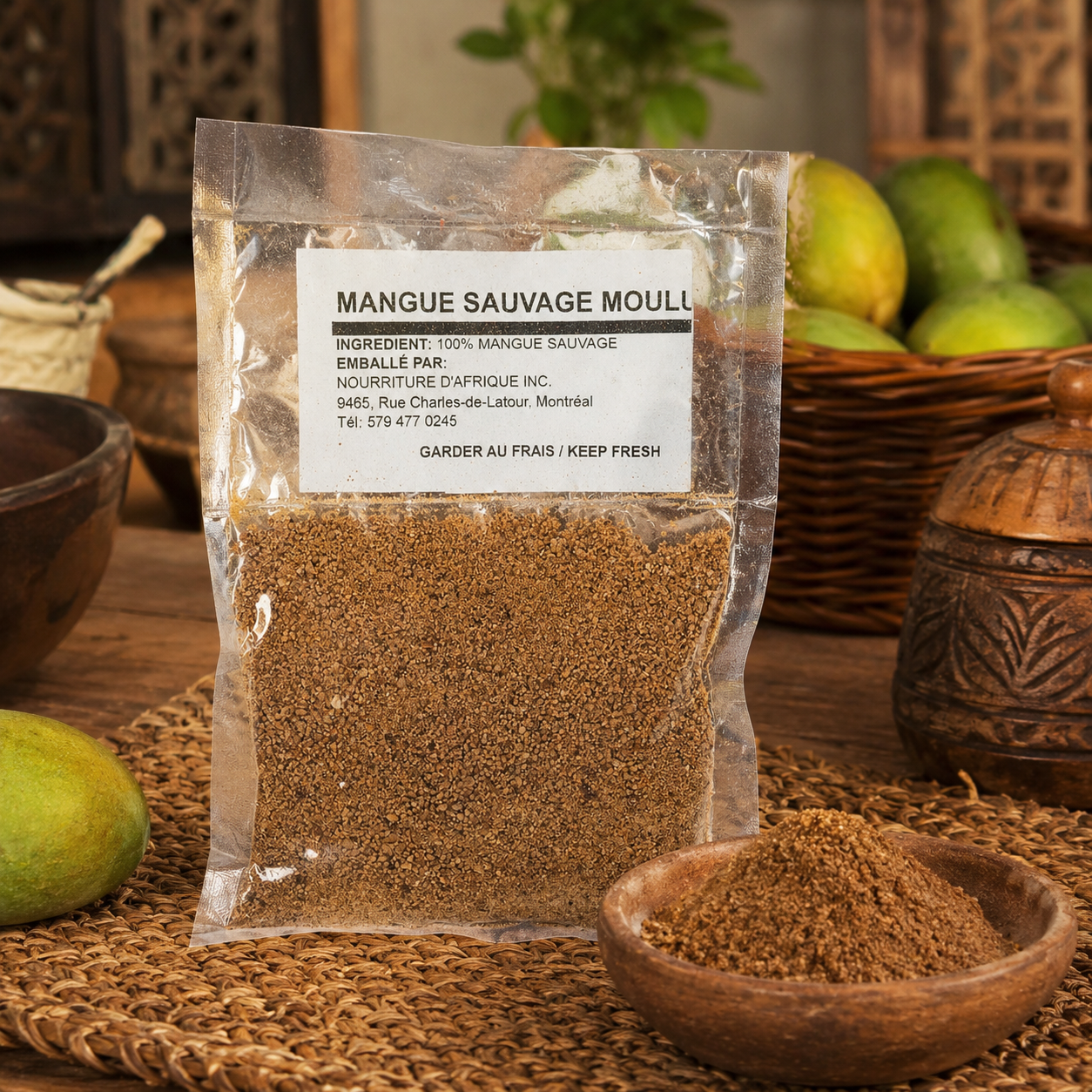 Nourriture d'Afrique — Mangue Sauvage moulue (Ogbono)