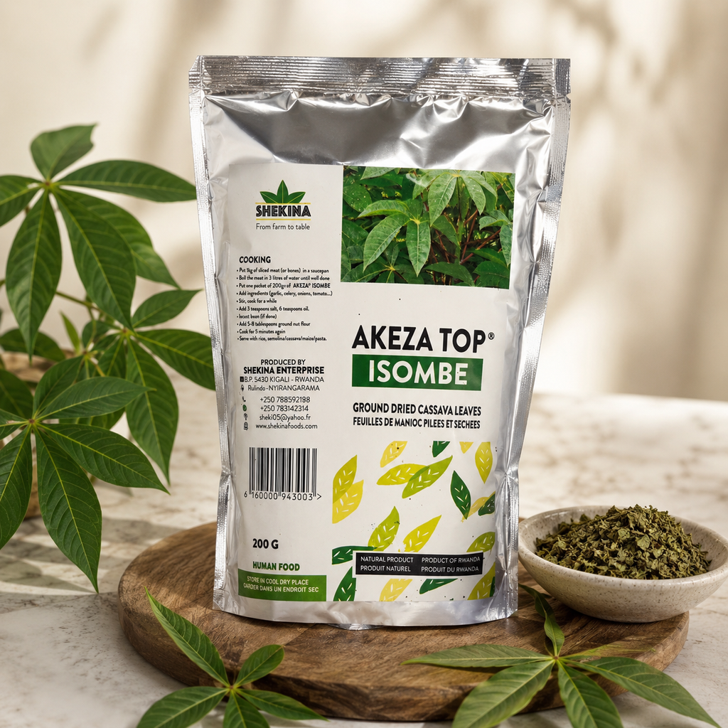 Shekina Akeza — Top Isombe — Feuilles de manioc