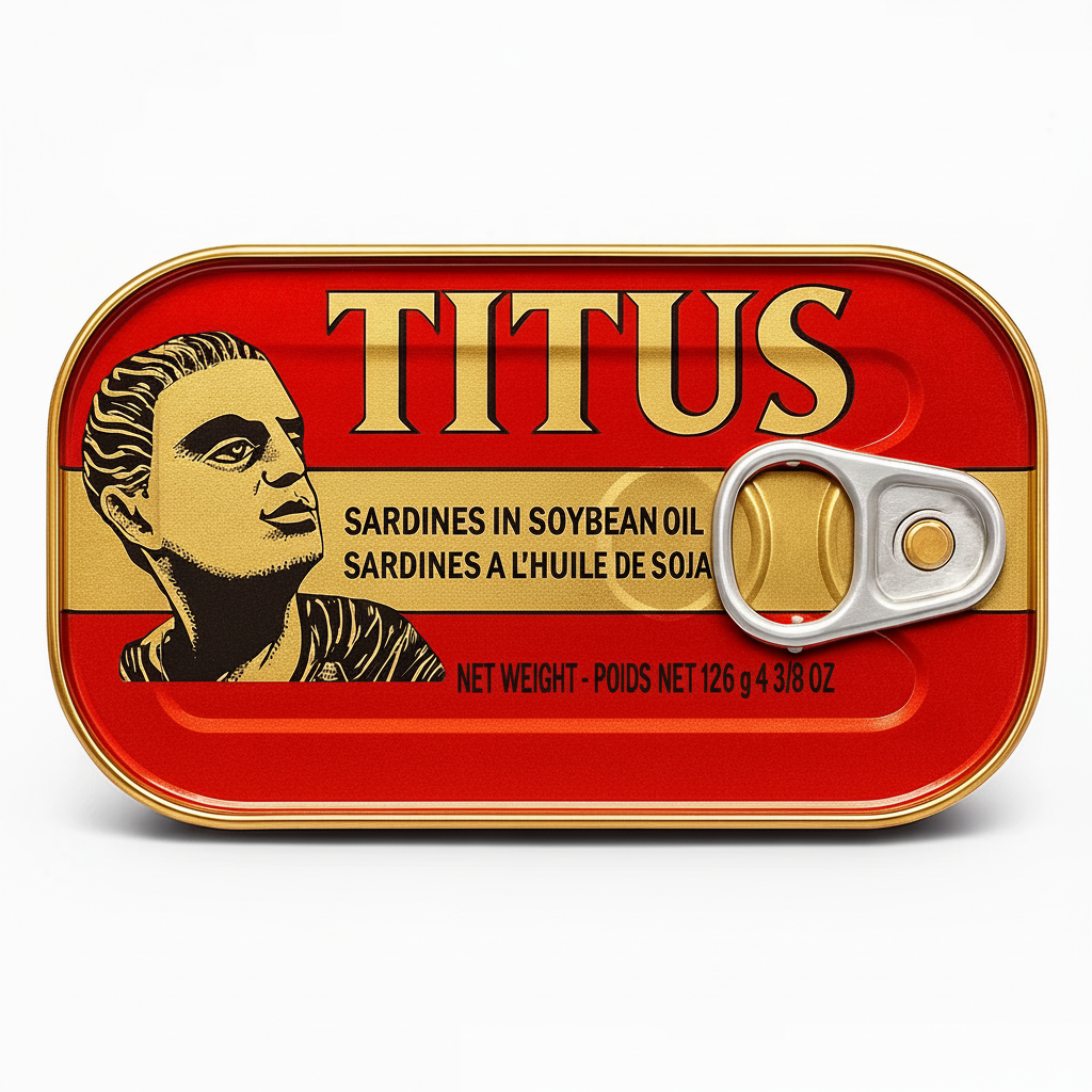 Sardines Titus — Sardines à l'Huile de Soja (125 g)